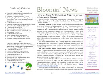 Bloomin' News - Oklahoma County Master Gardeners