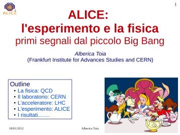 Alberica Toia - Alice - CERN