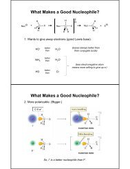 Ranking Nucleophiles and Leaving Groups, Hammond's Postulate