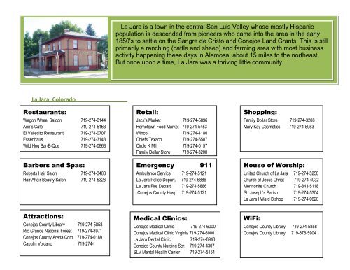 history of the san luis valley - San Luis Valley Area Health Education ...