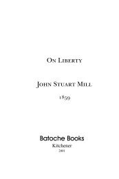 On Liberty John Stuart Mill Batoche Books