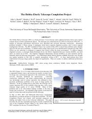 The Hobby-Eberly Telescope completion project - The University of ...