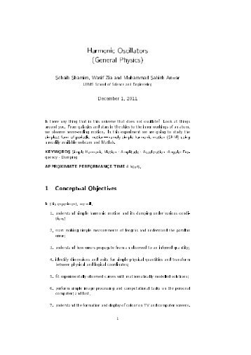 Students Manual - Experimental Physics