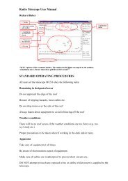 Radio Telescope User Manual STANDARD OPERATING ...