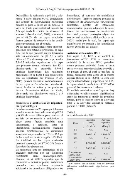 EvaluaciÃ³n del potencial probiÃ³tico de bacterias Ã¡cido lÃ¡cticas para ...