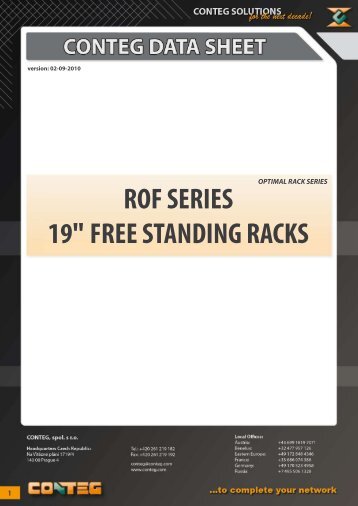 ROF SERIES 19" FREE STANDING RACKS - Conteg