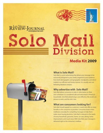 Media Kit 2009 What is Solo Mail? - Las Vegas Review-Journal
