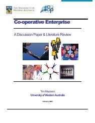 Co-operative Enterprise: A Discussion Paper and Literature ... - CEMI