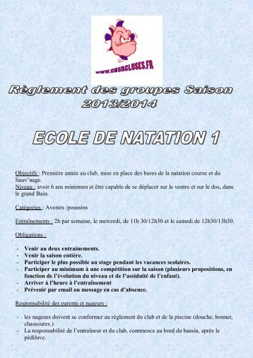 ECOLE DE NATATION 1 - abcNatation