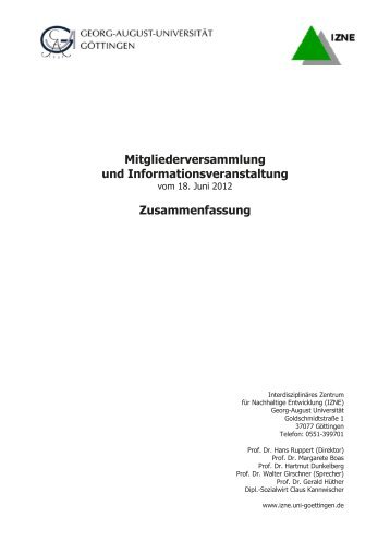 Mitgliederversammlung und Informationsveranstaltung ...