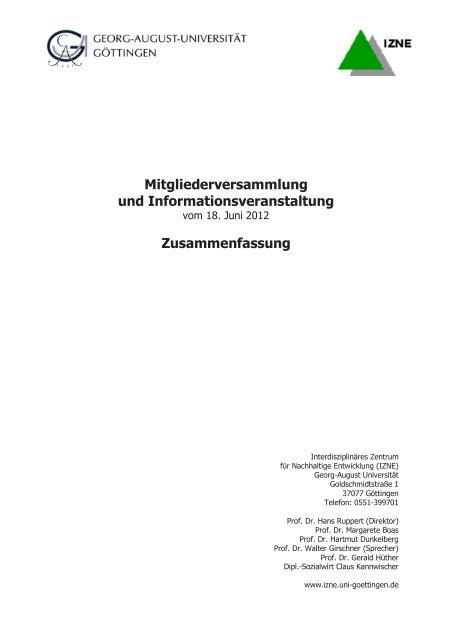 Mitgliederversammlung und Informationsveranstaltung ...