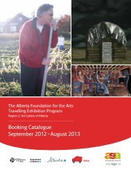 Booking Catalogue September 2012 - Art Gallery of Alberta