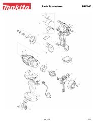 Parts Breakdown BTP140 - Makita