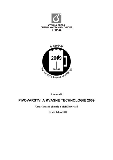 Sborník 2009 - Vysoká škola chemicko-technologická v Praze