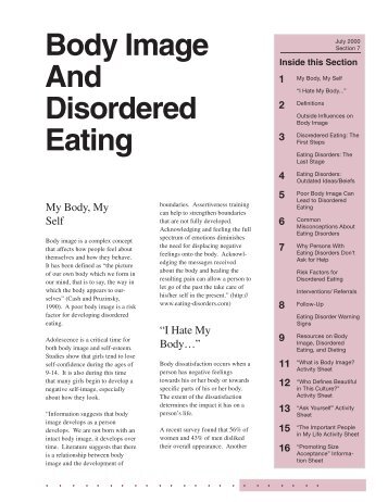 Body Image and Disordered Eating (PDF) - California Department of ...