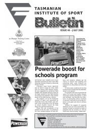 Powerade boost for schools program - Tasmanian Institute of Sport