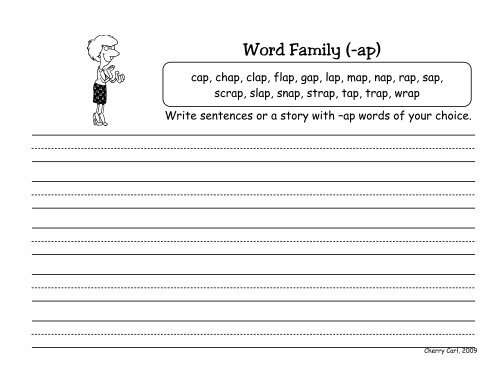 -ap Word Family List - Little Book Lane