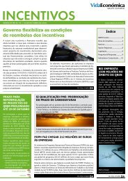 veja aqui pdf da newsletter - Newsletter Incentivos - Vida EconÃ³mica