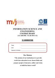 information science and engineering course diary - MVJ College of ...