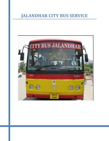JALANDHAR CITY BUS SERVICE - National Institute of Urban Affairs