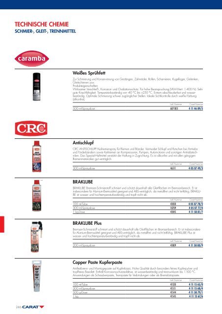 Carat Werkstattchemie/Autopflege - Autoteile Walter Schork GmbH