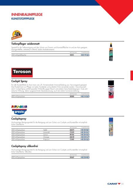 Carat Werkstattchemie/Autopflege - Autoteile Walter Schork GmbH