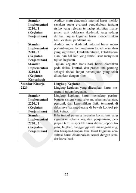 Standar Audit Mutu Akademik Internal - Kantor Jaminan Mutu