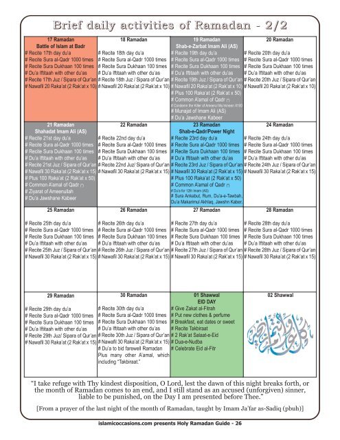 Holy Ramadan Guide - Ezsoftech.com