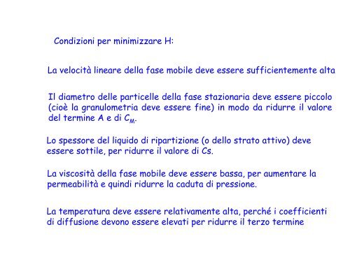 Cromatografia in fase liquida - Dipartimento di Chimica