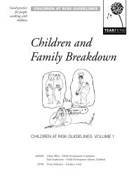 Children and Family Breakdown - The Tearfund International ...