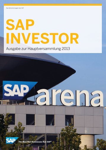 Ausgabe zur Hauptversammlung 2013 - SAP.com