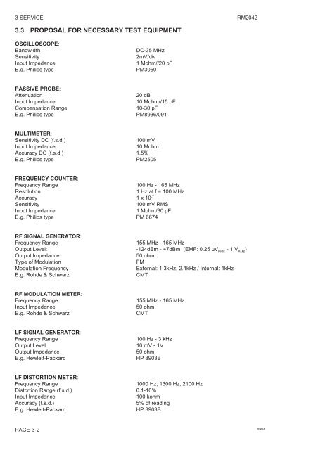 TECHNICAL MANUAL FOR COMPACT VHF DSC RM2042