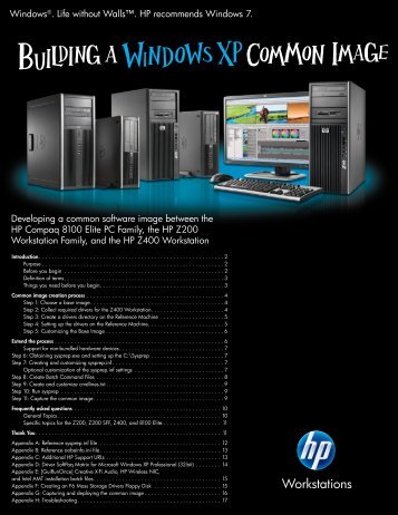 HP Compaq 8100 Elite PC Family, the HP - Reliability - Hewlett ...