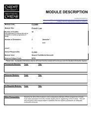 MODULE DESCRIPTION - Cardiff Law School