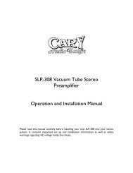 SLP 308 - Cary Audio Design