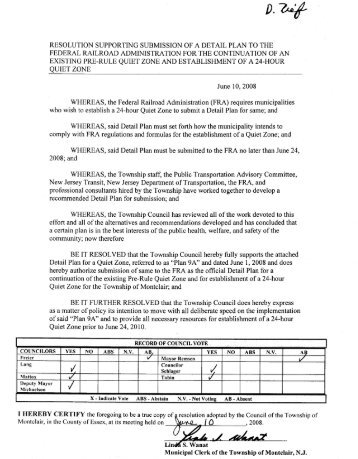 resolution to authorize the filing of the Detailed Plan to establish a ...