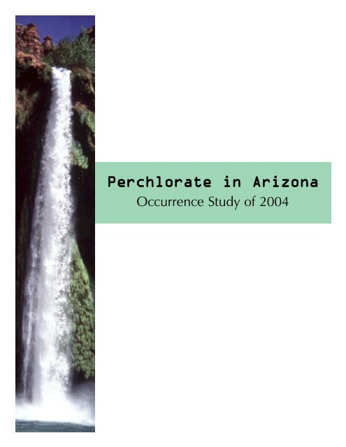 Perchlorate in Arizona: Occurrence Study of 2004