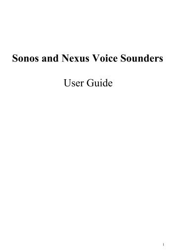 Sonos Voice Sounder - Klaxon Signals Ltd.