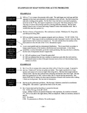 soap notes examples