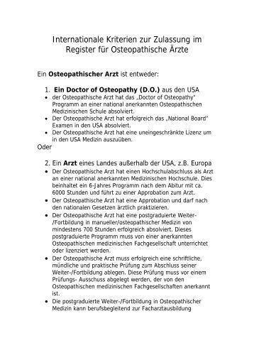 Osteopathischer Arzt