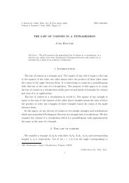 Jung Rye Lee 1. Introduction 2. The law of cosines