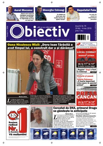 Oana Niculescu Mizil: âDoru Ioan TÄrÄcilÄ a avut timpul lui ... - Obiectiv
