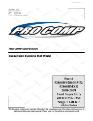 52860 Stage 1 INST 2.28.08.pub - Pro Comp Tires