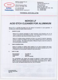 NOVOX LF ACID ETCH CLEANER FOR ALUMINIUM - Solvents