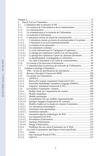 L'annotation pour la recherche d'information dans le contexte d ...