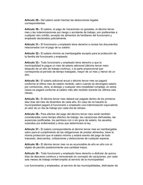 Ley de Carrera Administrativa Municipal - Instituto NicaragÃ¼ense de ...