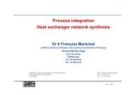 Process integration Heat exchanger network synthesis - LASSC