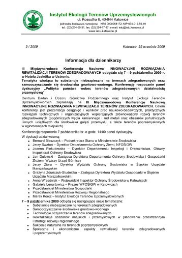 Instytut Ekologii TerenÃ³w UprzemysÅowionych