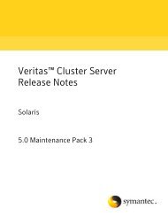 Veritas™ Cluster Server Release Notes - Storage Foundation ...