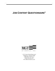 JOB CONTENT QUESTIONNAIRE